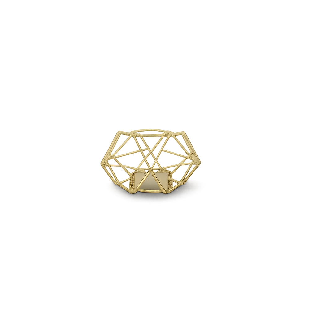 Geometric Gold Tealight Holder