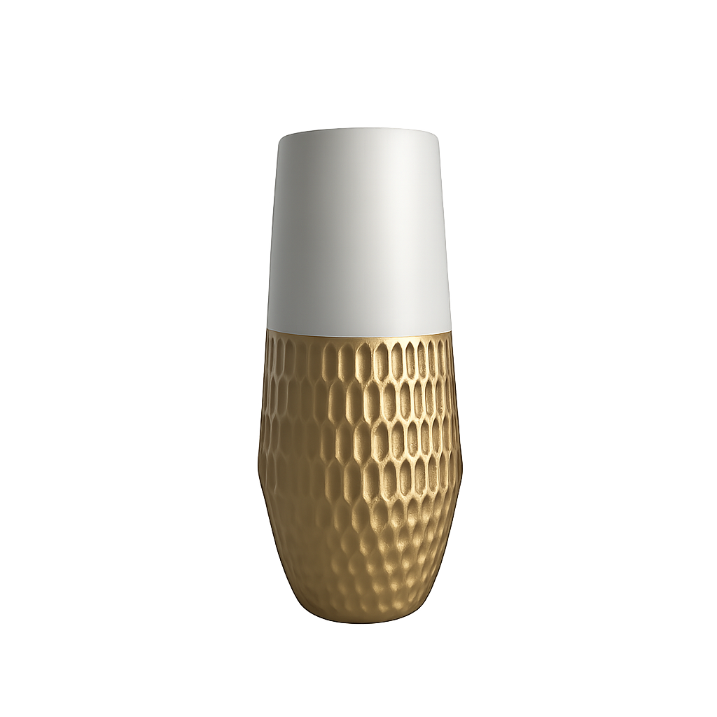 Cream & Gold Vase