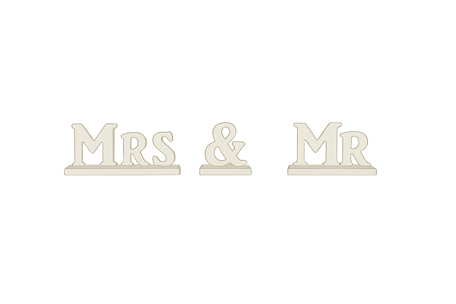 White Mr. & Mrs. Sign