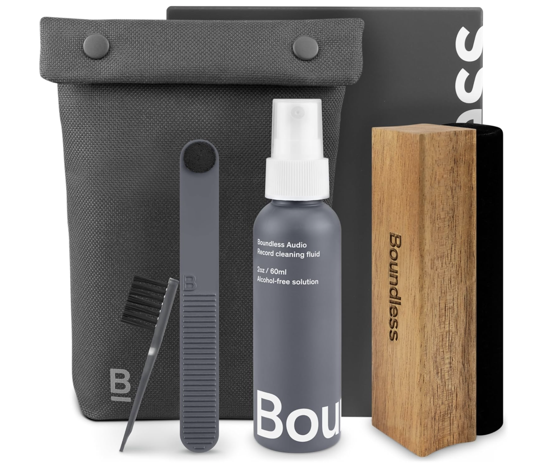 Vinyl record cleaning kit