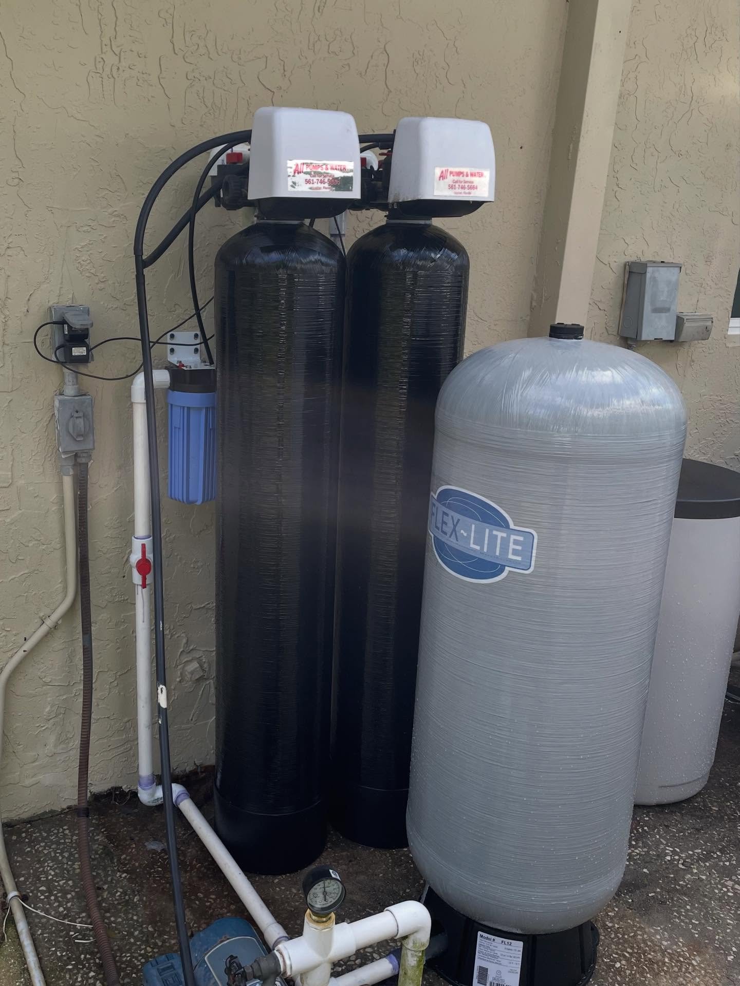 New Filter Friday! 

We upgraded this customer&rsquo;s system to a new softener, carbon filter, sand filter, and pressure tank. The low pressure and smelly, hard water they were getting inside of their house is now soft, clear, and smell-free while c