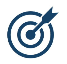 A target with an arrow hitting the bullseye