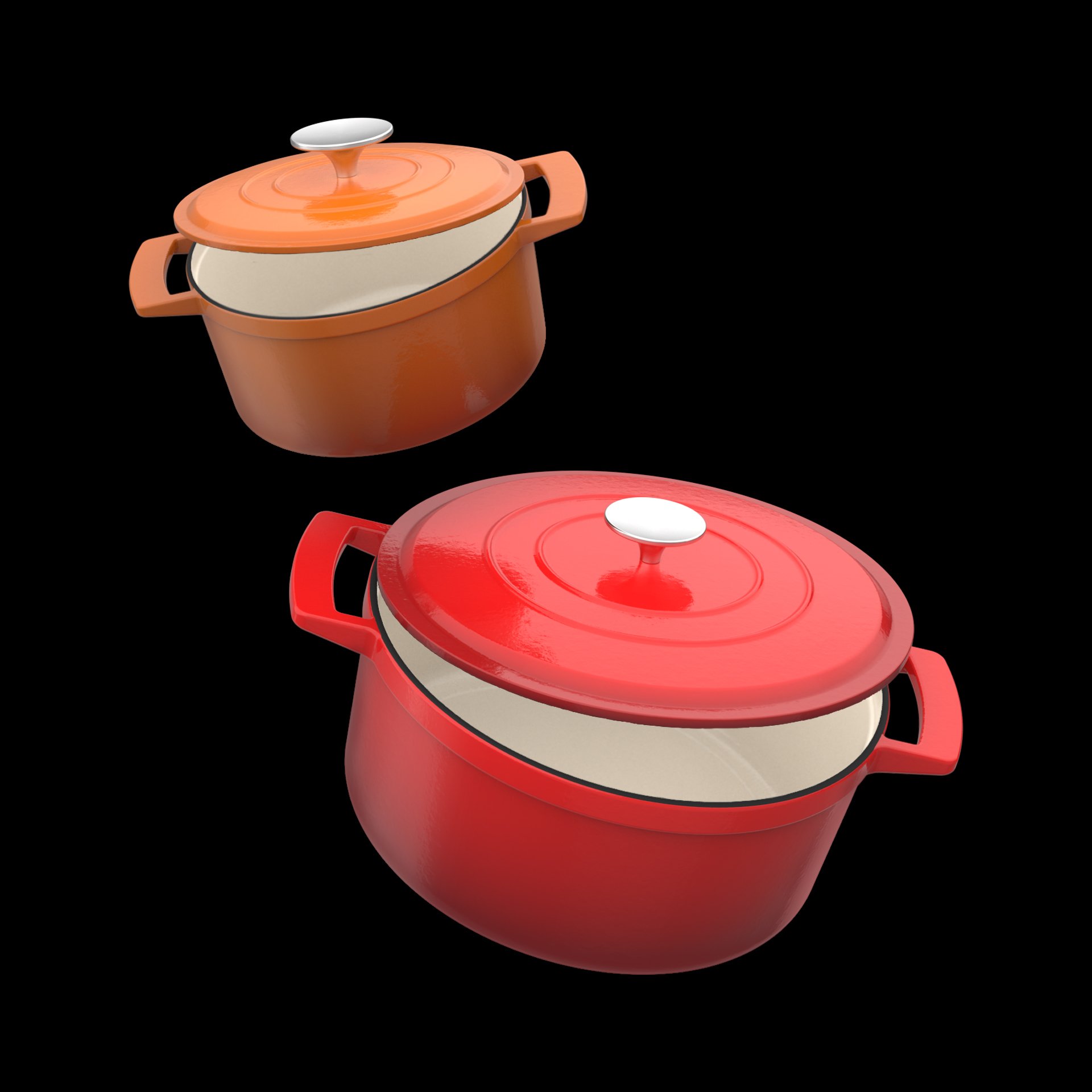 Cast Iron Dutch Oven renders part of Our Table case study for Industrial Design Kitchen.