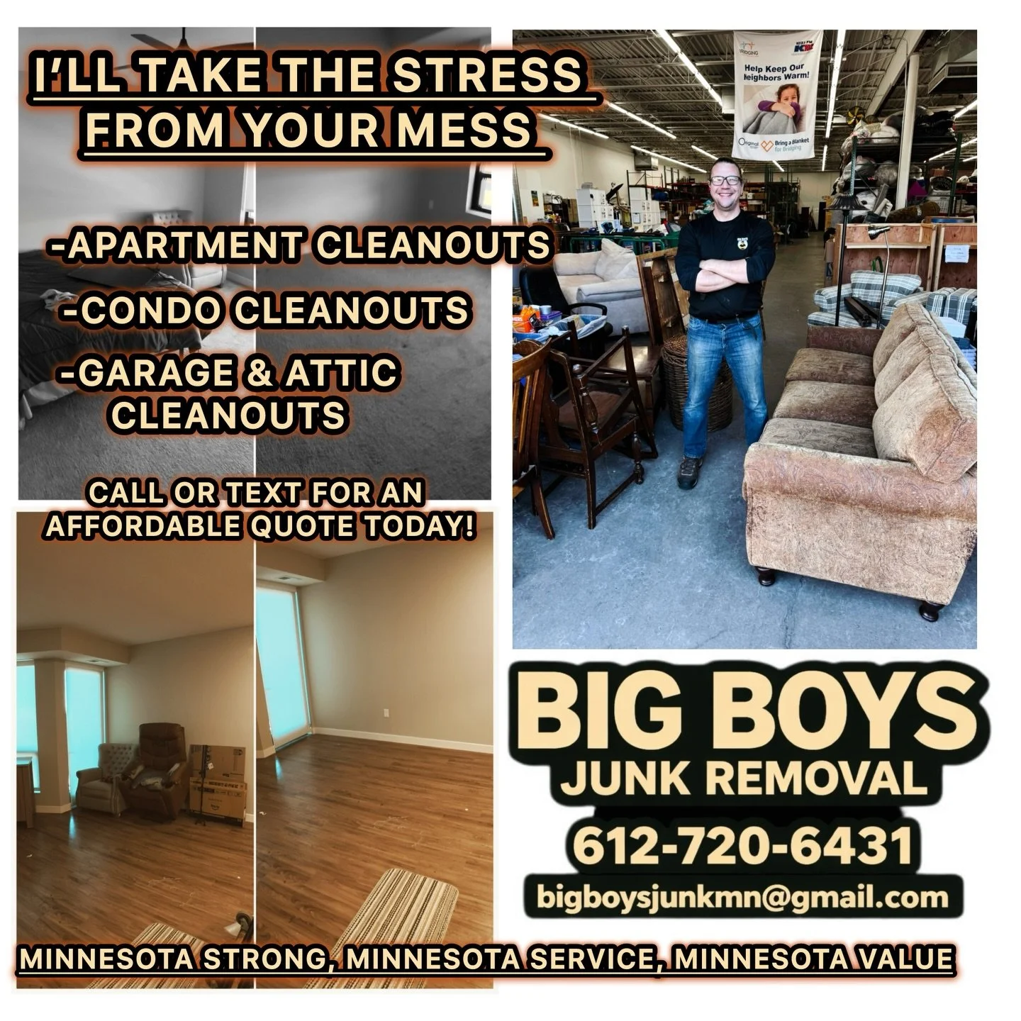 Moving can be stressful. Have item left behind items that you don&rsquo;t want but you need out and fast? I can help. Reach out today for a fast and affordable estimate @ 612-720-6431
#bigboysjunkmn #twincitiesrealestate #minneapolis #mnjunkcanbstres