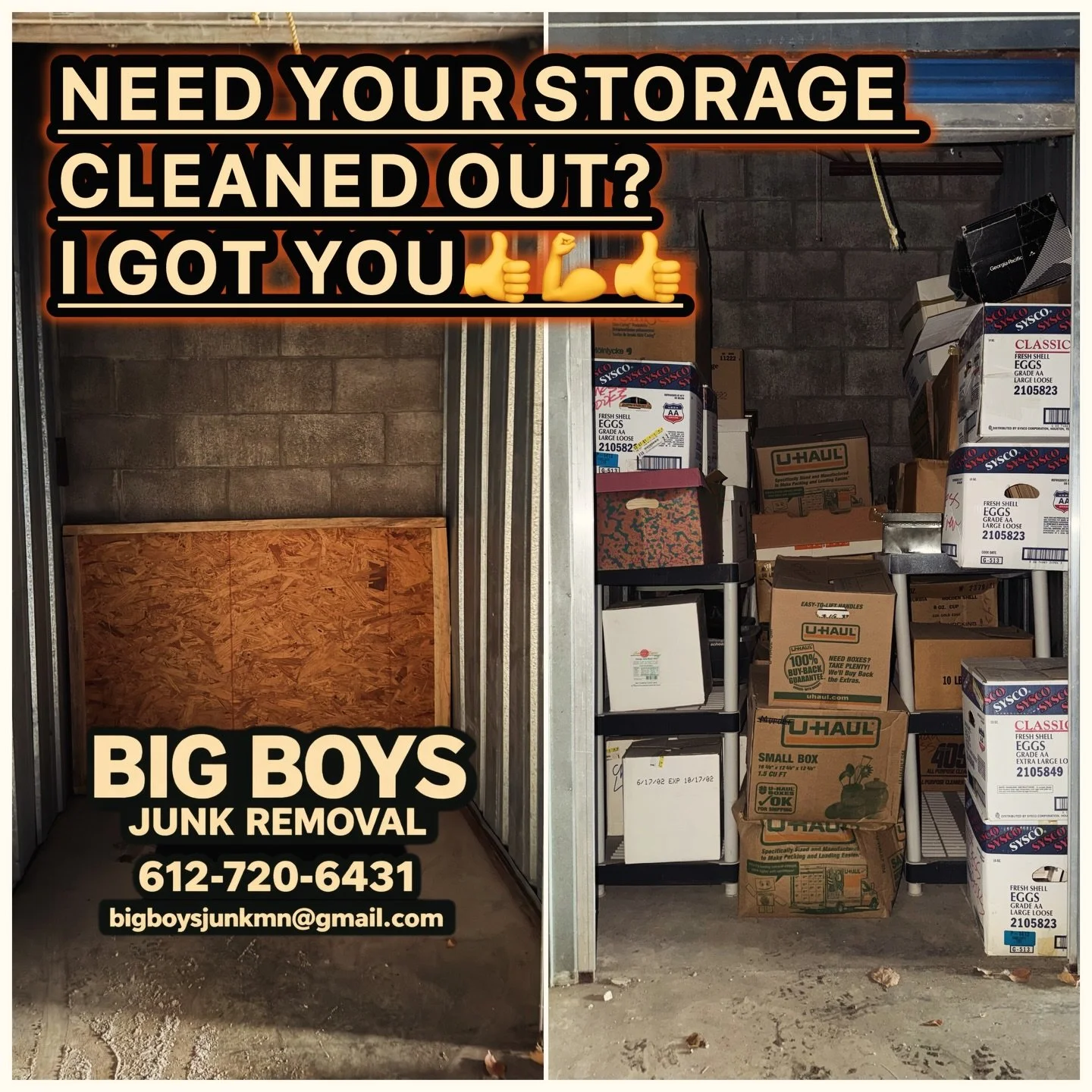 If you need to clear out storage but you don&rsquo;t want to do it? I do! 
#bigboysjunkmn #twincities #minneapolis #supportsmallbusiness