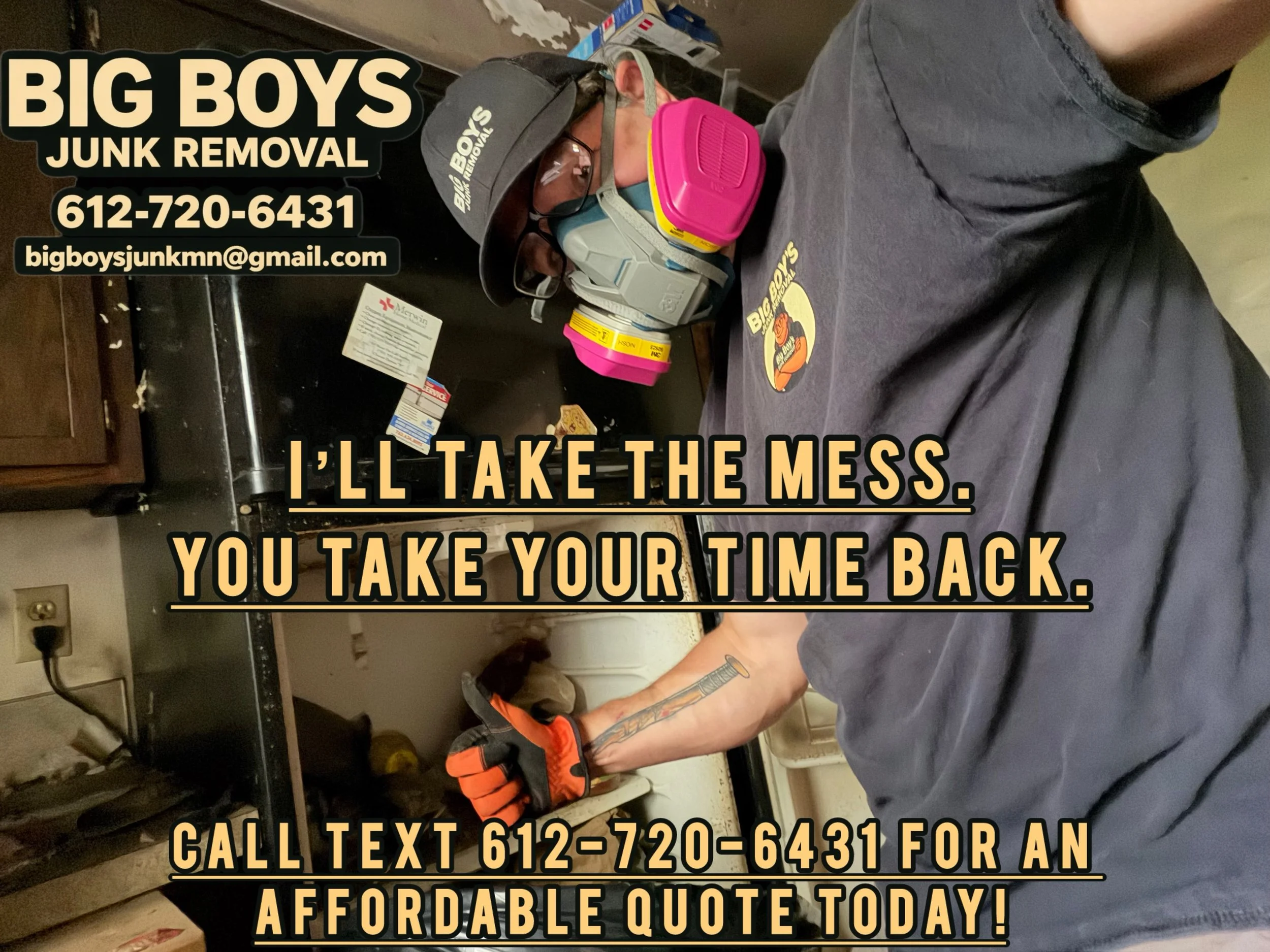 Local junk removal done right. No matter the job I am happy to help you take your space and time back! Call or text 612-730-6431 today for an estimate! #bigboysjunkmn #twincitiesmn #minneapolis #stpaul
