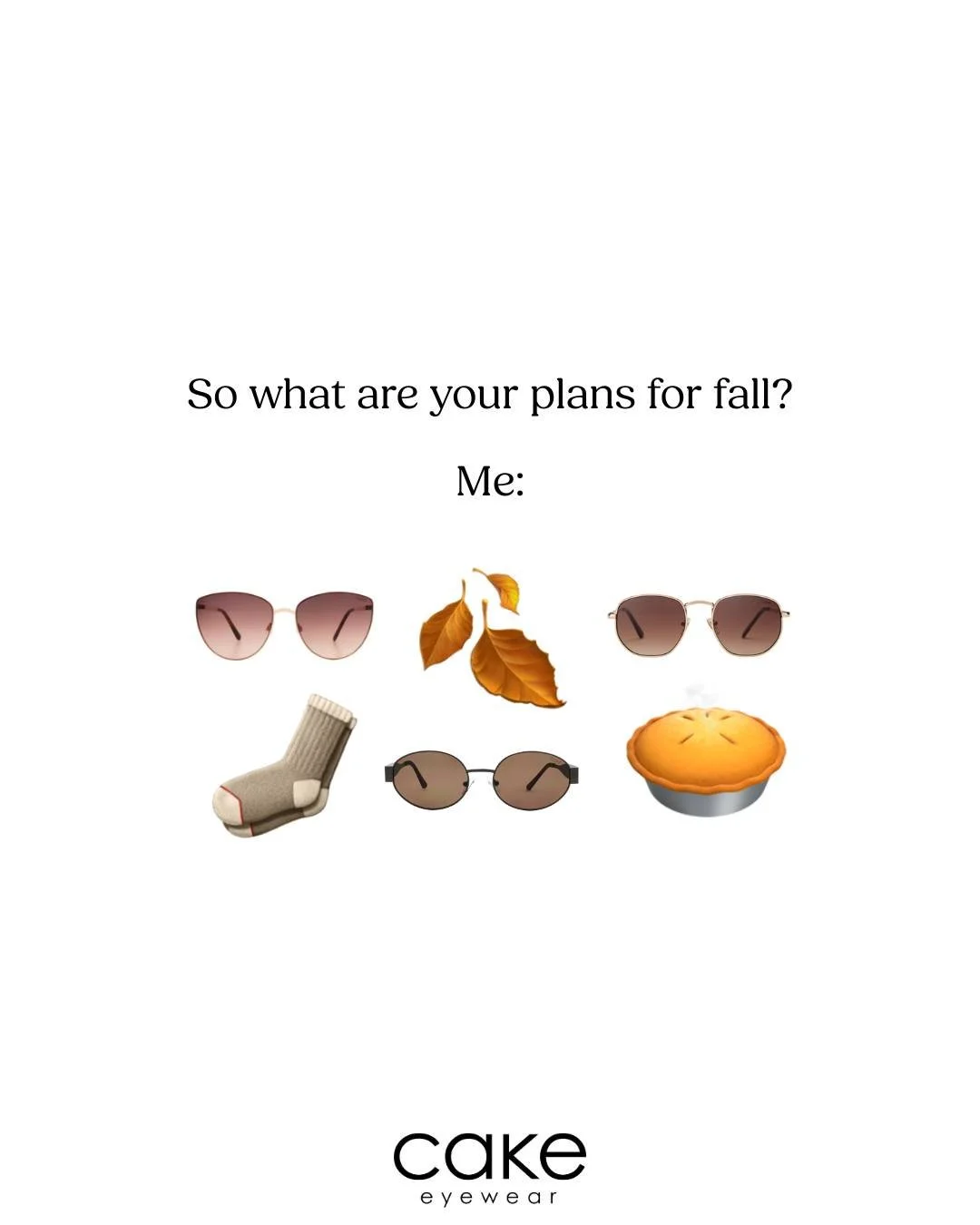 Sunnies and fall vibes. 🍂

#CakeEyewear #EyewearWithStyle #BoldEyewear #StatementFrames #FashionEyewear #EyewearGoals #StyleYourEyes #SeeWithStyle #FramesOfMind #EyewearAddict #ModernEyewear #CakeYourLook #CanadianEyewear #ChicEyewear #LookGoodFeelB