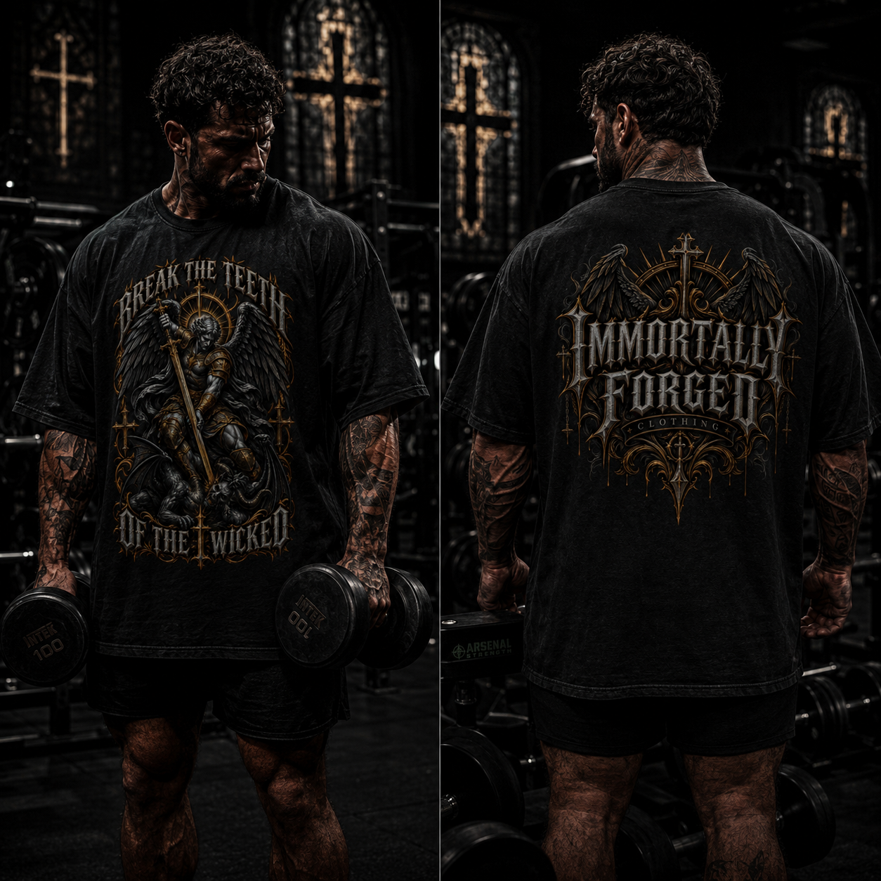 Snow Washed Heavyweight Oversize T-Shirt (BREAK THE TEETH)