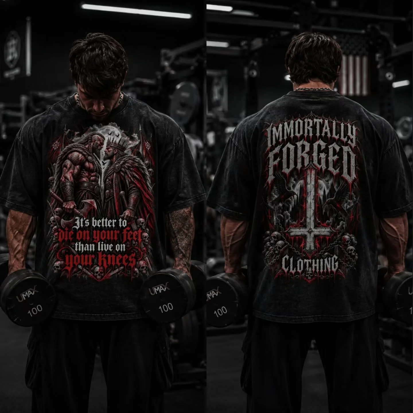 "DIE ON YOUR FEET"

Immortallyforged.com 

#fitness #gym #apparel #clothing #BEIMMORTAL