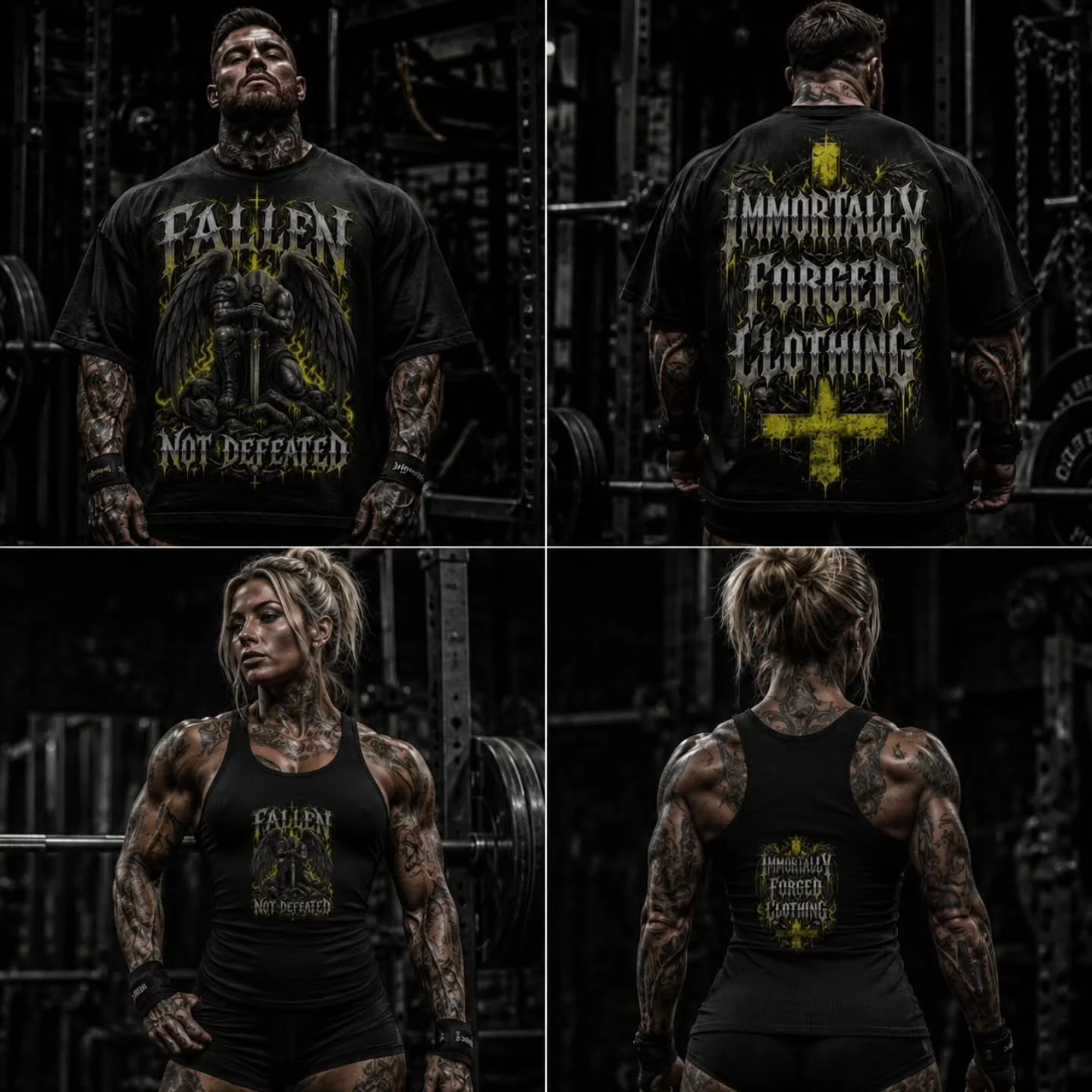 "FALLEN NOT DEFEATED" tee, oversized, tank

IMMORTALLYFORGED.COM 

#FITNESS #GYM #APPAREL #CLOTHING #BEIMMORTAL