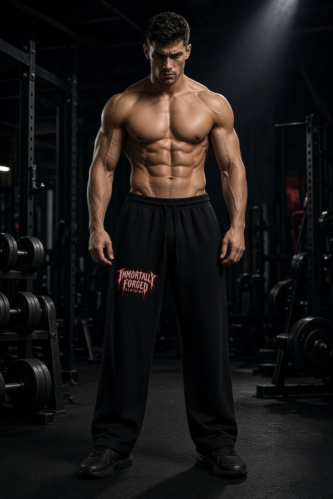 Snow Washed Raw Edge Sweatpants