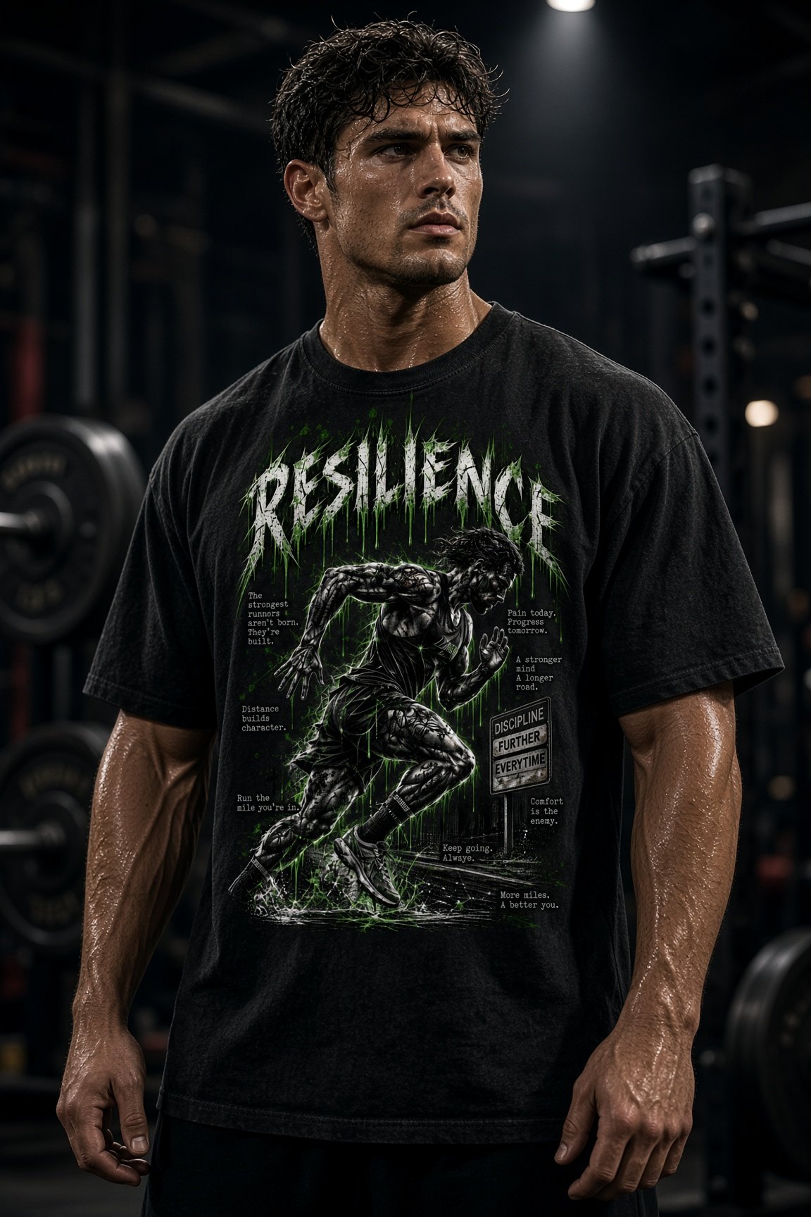 Snow Washed Oversized Cotton T-Shirt (RESILIENCE)