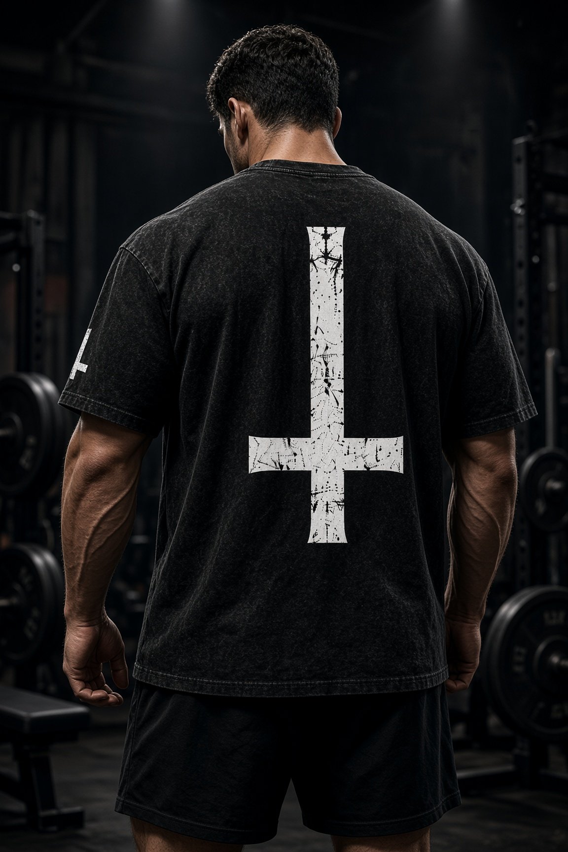 Snow Washed Oversized Cotton T-Shirt