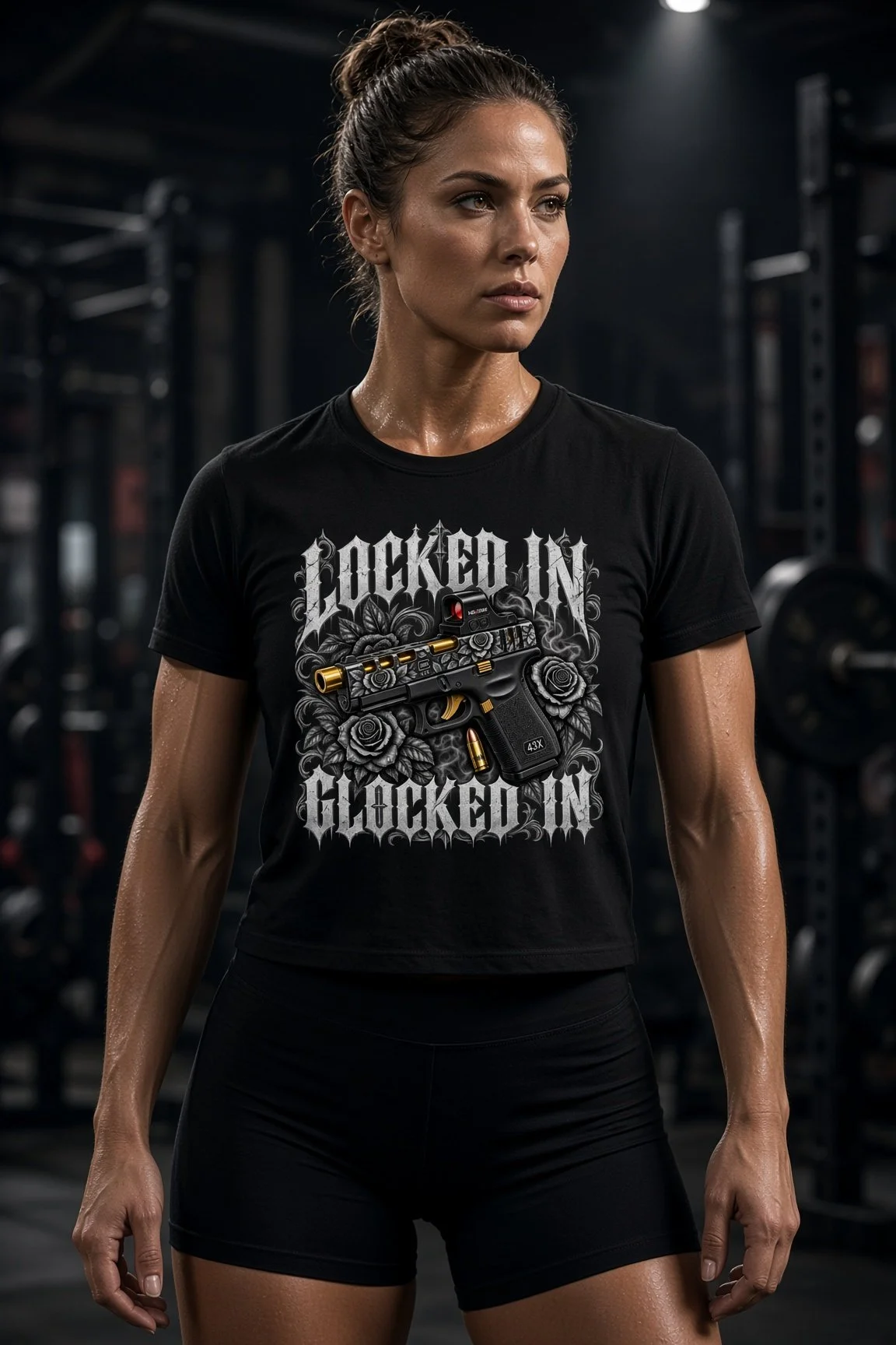 Women’s Performance Crop T-Shirt (LOCKED IN)