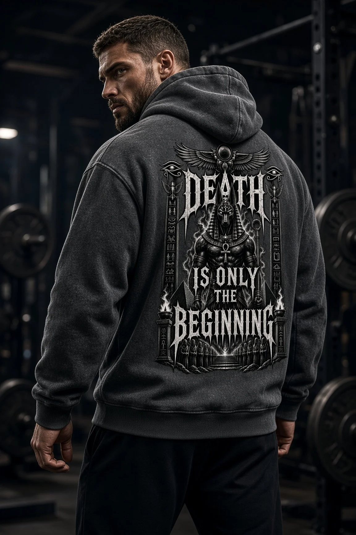 Snow Wash Fleece Oversize Hoodie (ANUBIS)