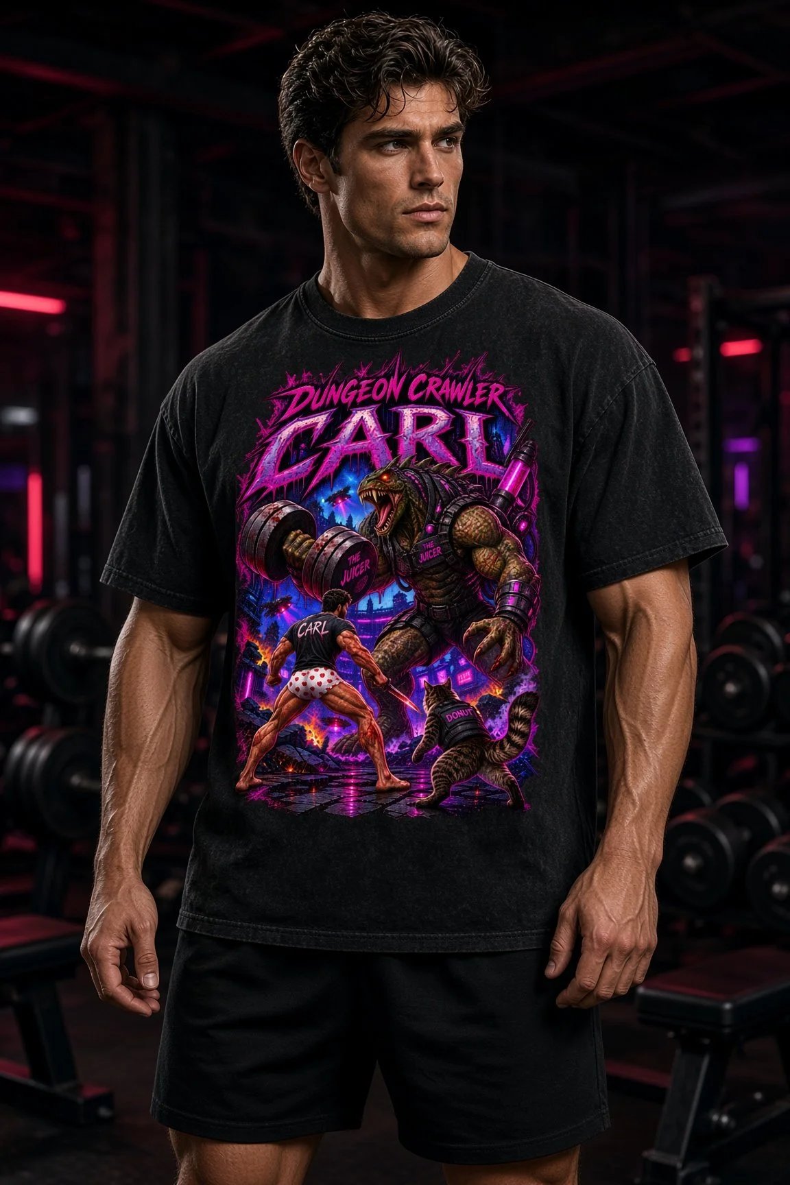 Snow Washed Oversized Cotton T-Shirt (CARL)