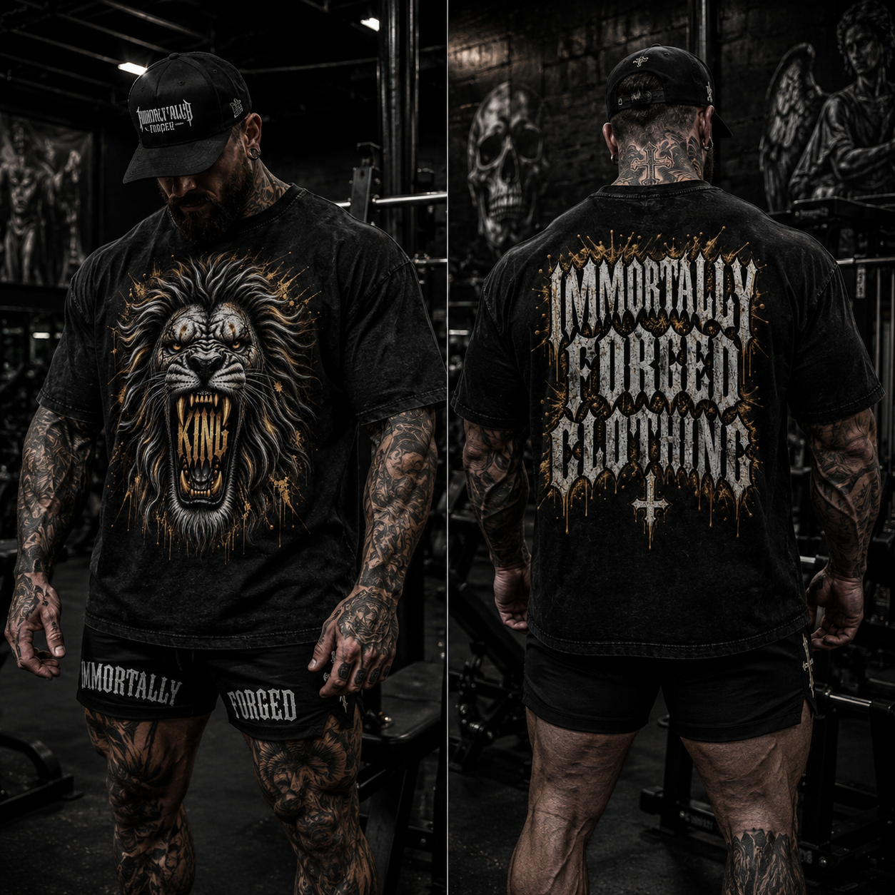 Snow Washed Oversized Cotton T-Shirt (KING)
