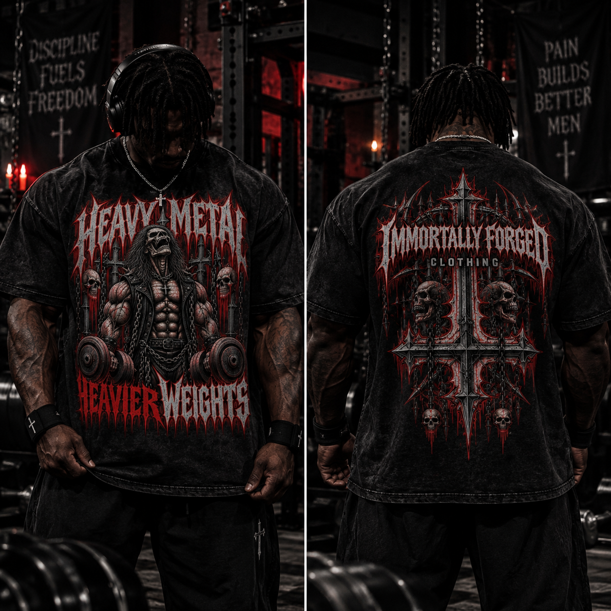 Snow Washed Heavyweight Oversize T-Shirt (heavy metal)
