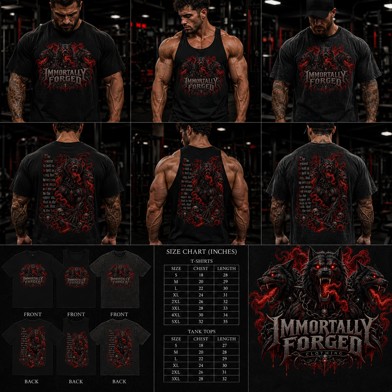 Unisex Heavyweight Cotton T-Shirt (CERBERUS)