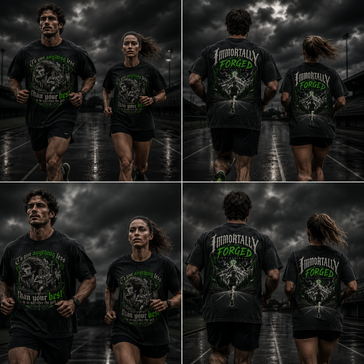 Snow Washed Oversized Cotton T-Shirt (THE RUNNER)