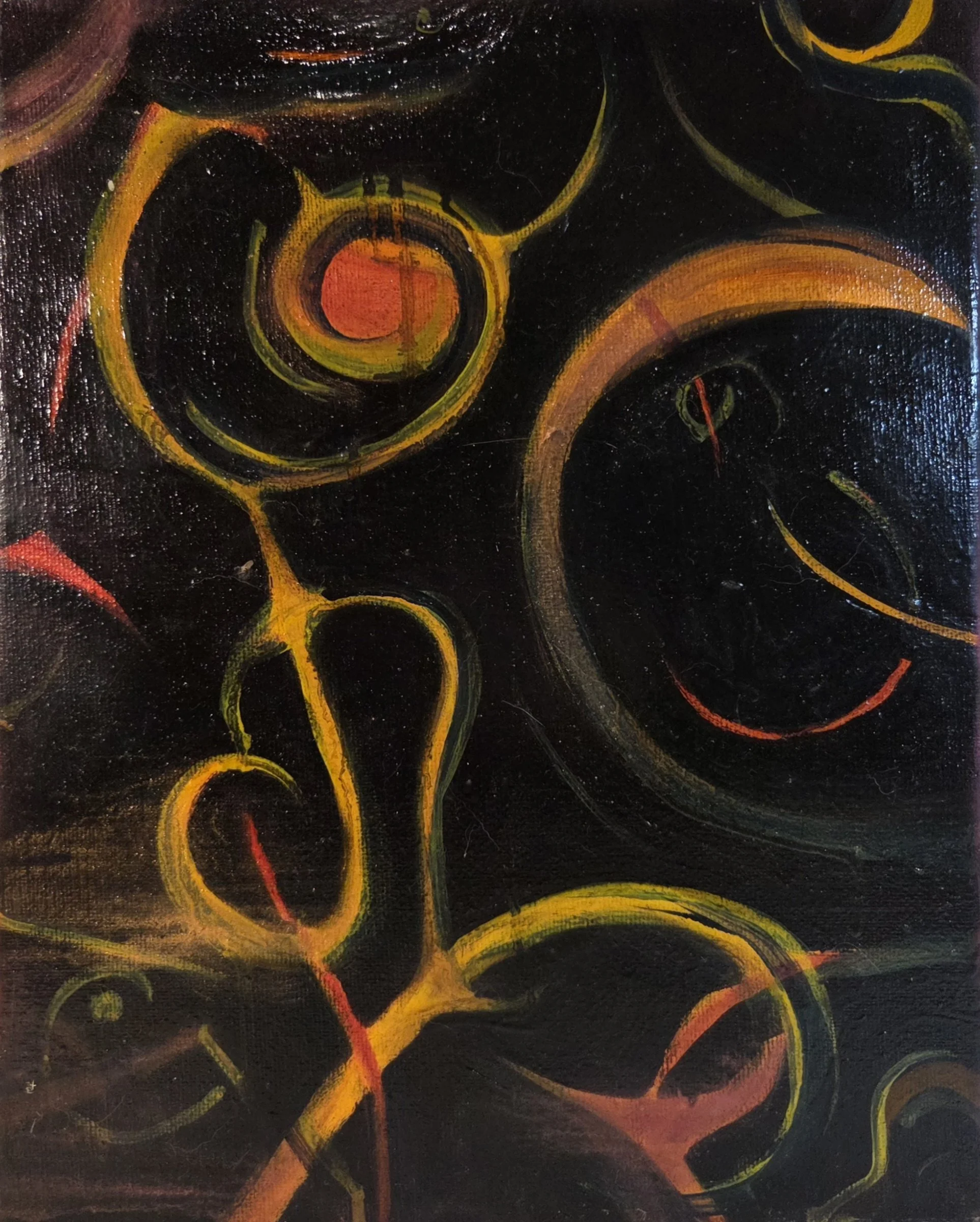 "Jazz Nights", acrylic on canvas, 12"x16", 2023