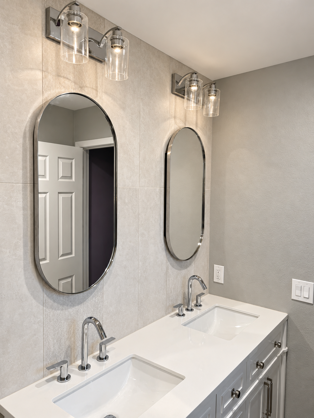 Bathroom Remodel with a Double Vanity in Sunnyvale