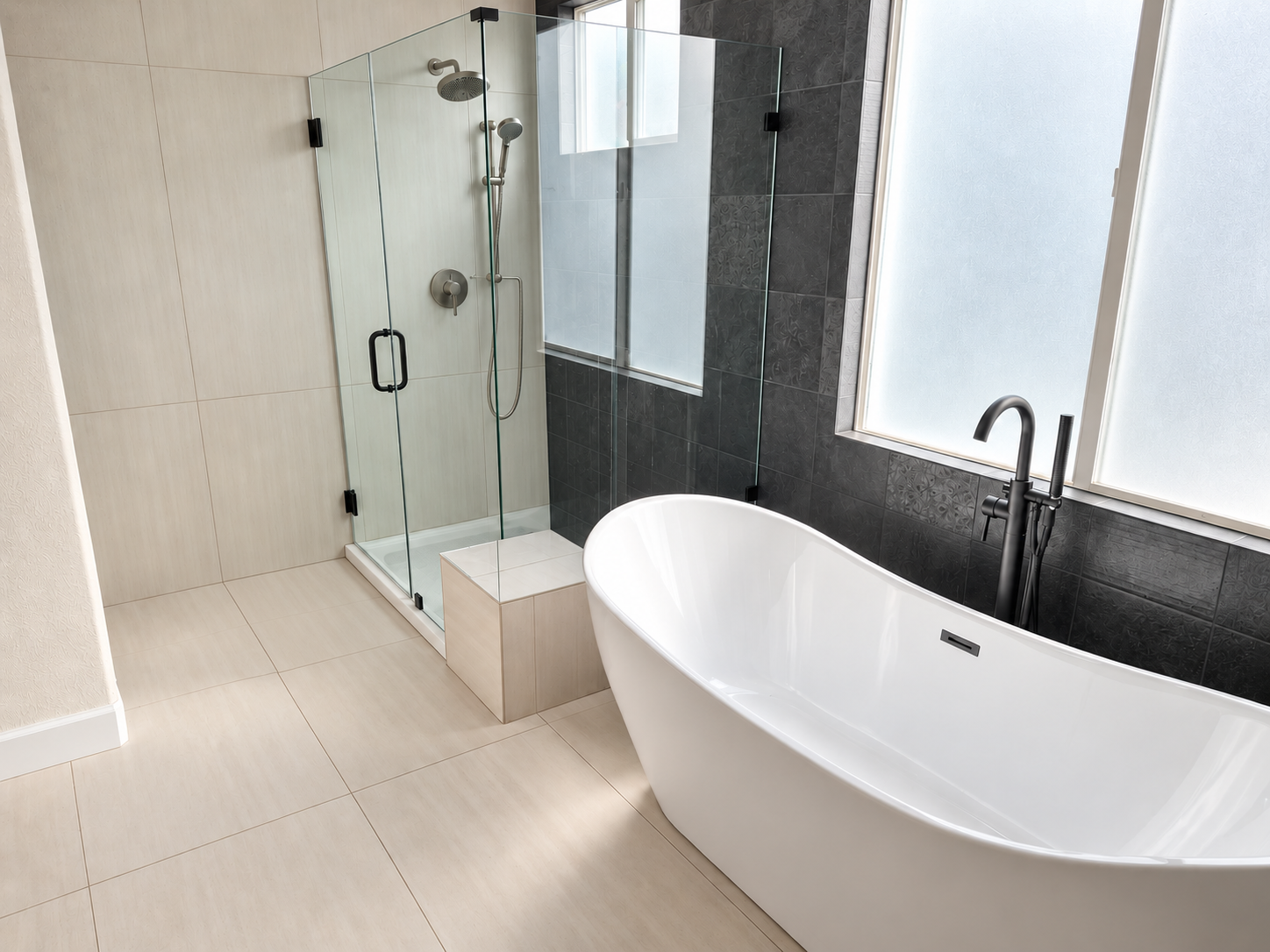Bathroom Remodel with a Freestanding Tub in San Carlos