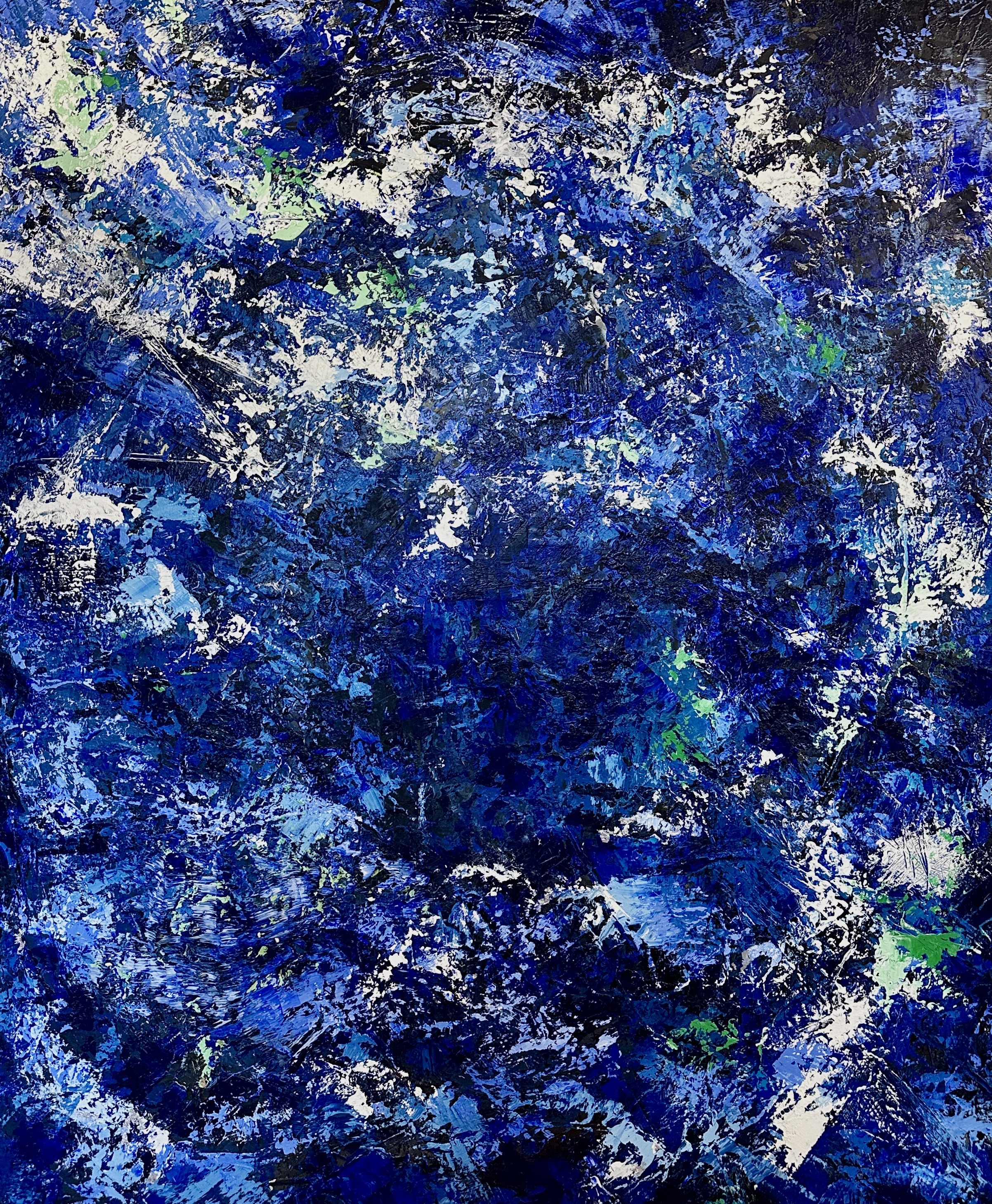 Into the depths of blues / Lions Gate 100 x 120 cm