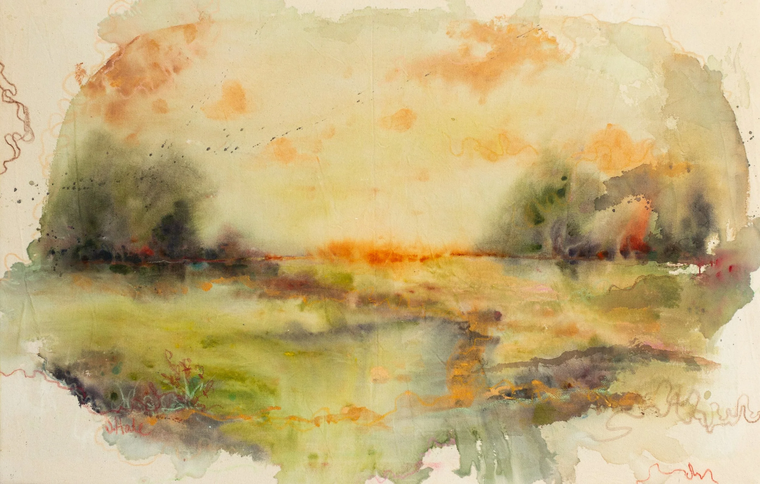 In the Fog  - 24x37 ($1000) framed