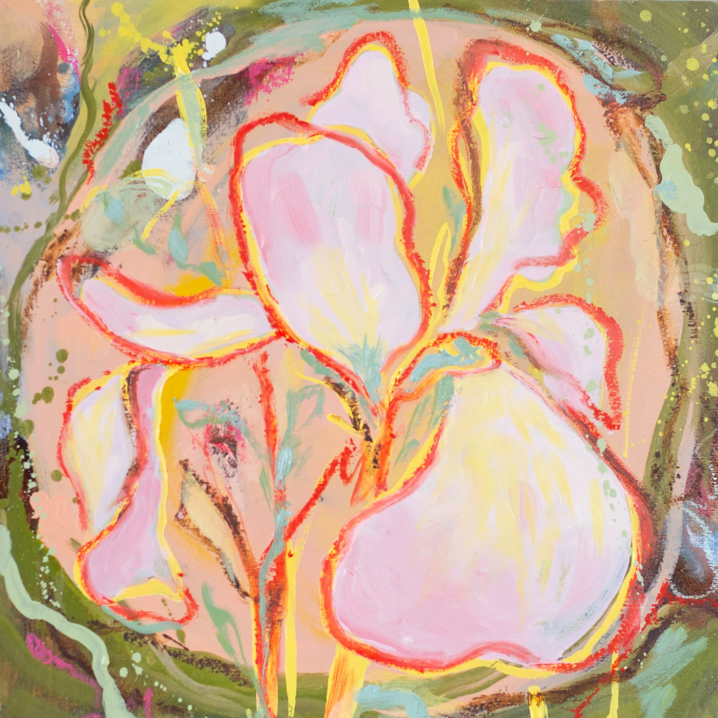 Irises - 12x12 ($200)
