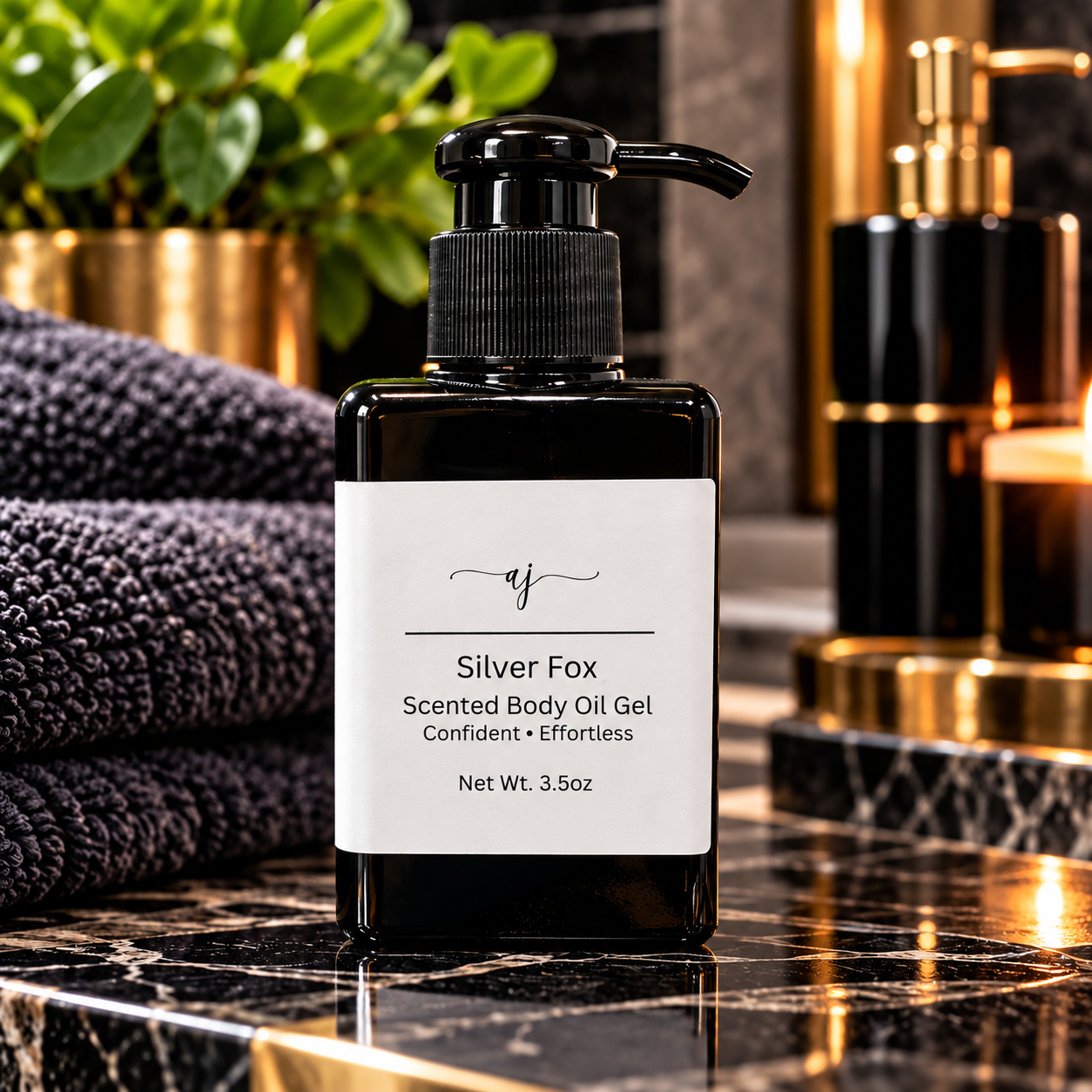 Silver Fox Scented Body Oil Gel