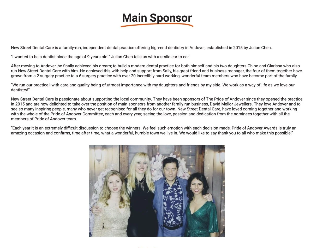 Tribute to Julian at the Pride of Andover Awards