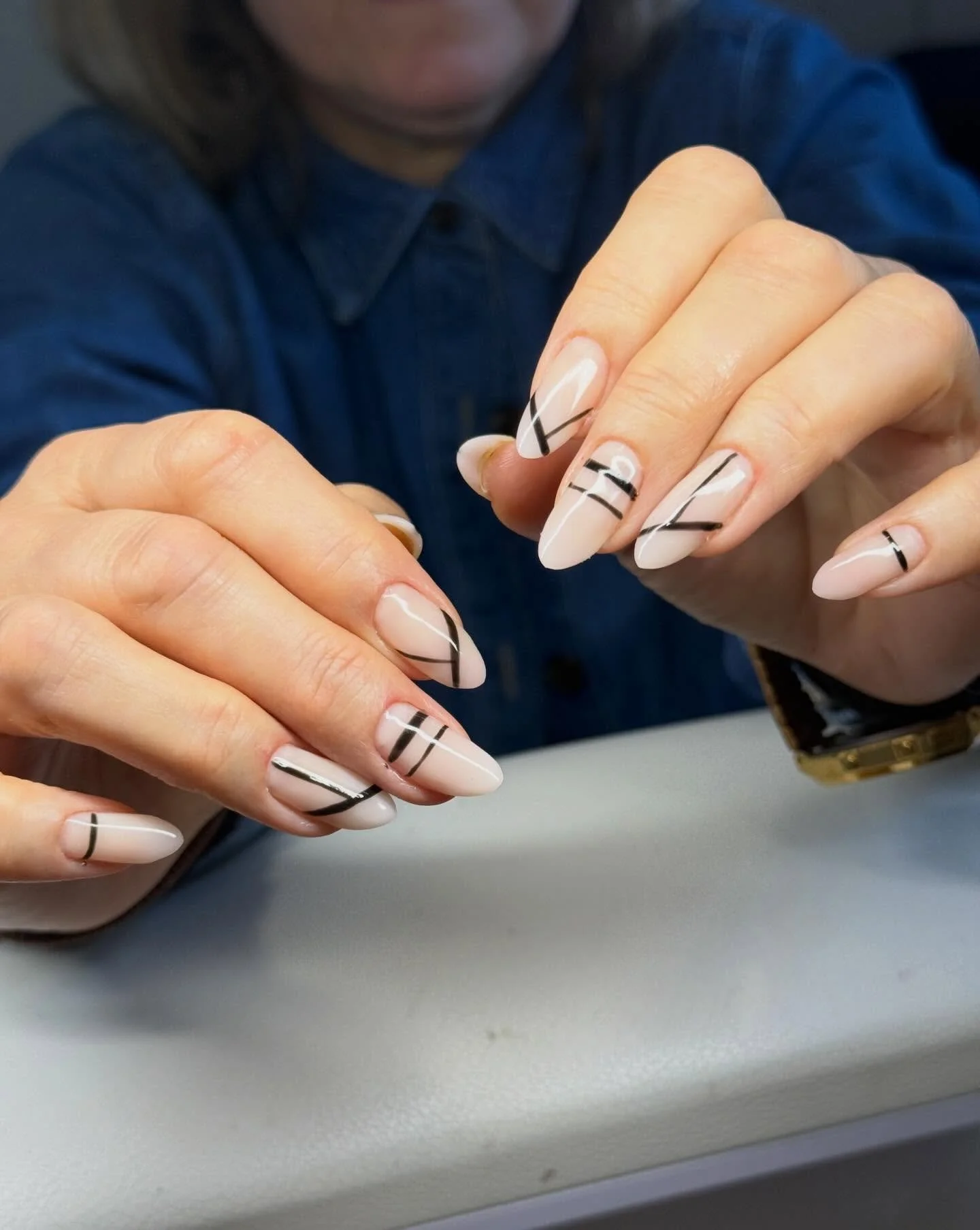 BIAB +nail art 🤍🖤