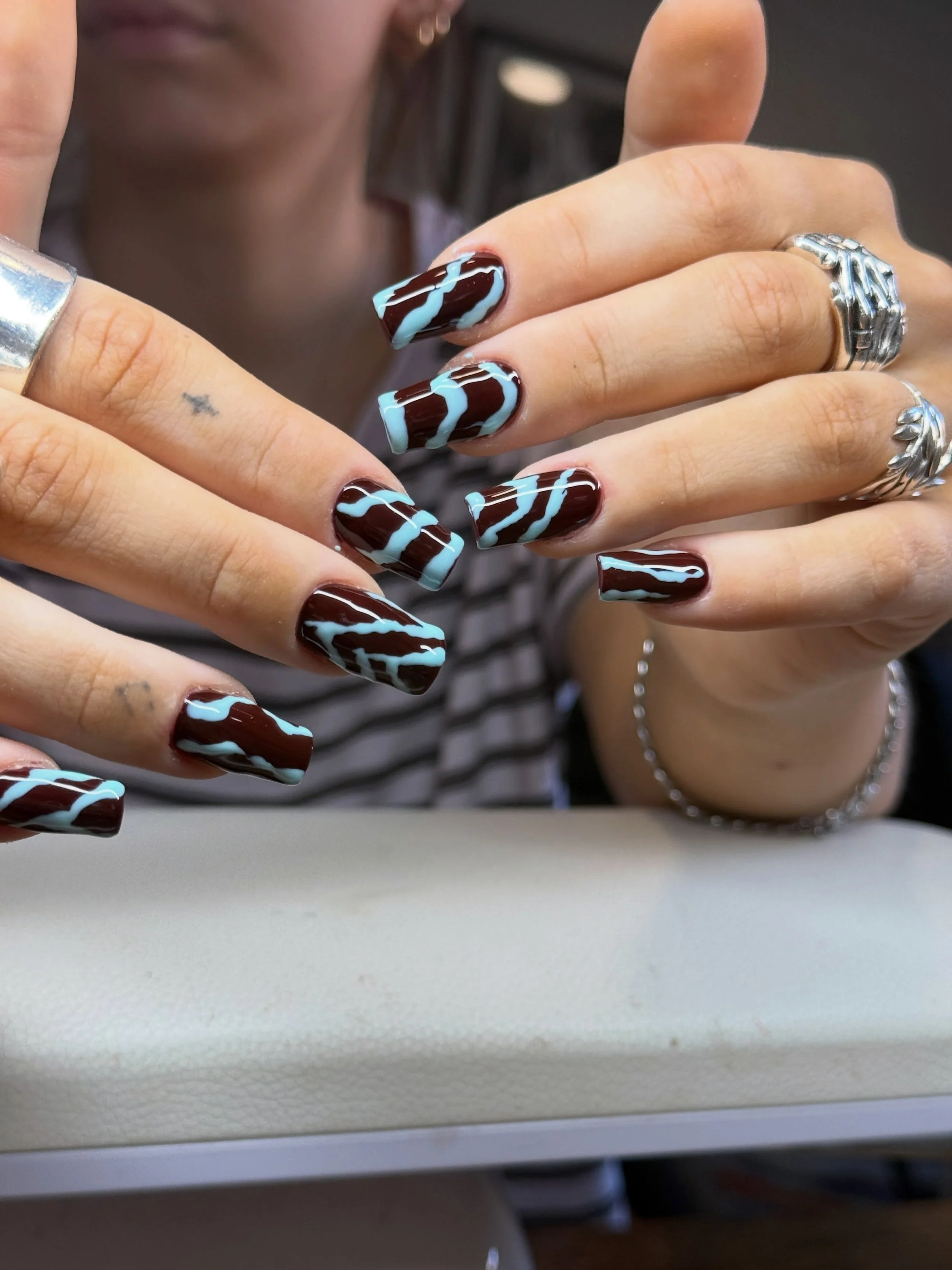 Nail art 🤎🩵