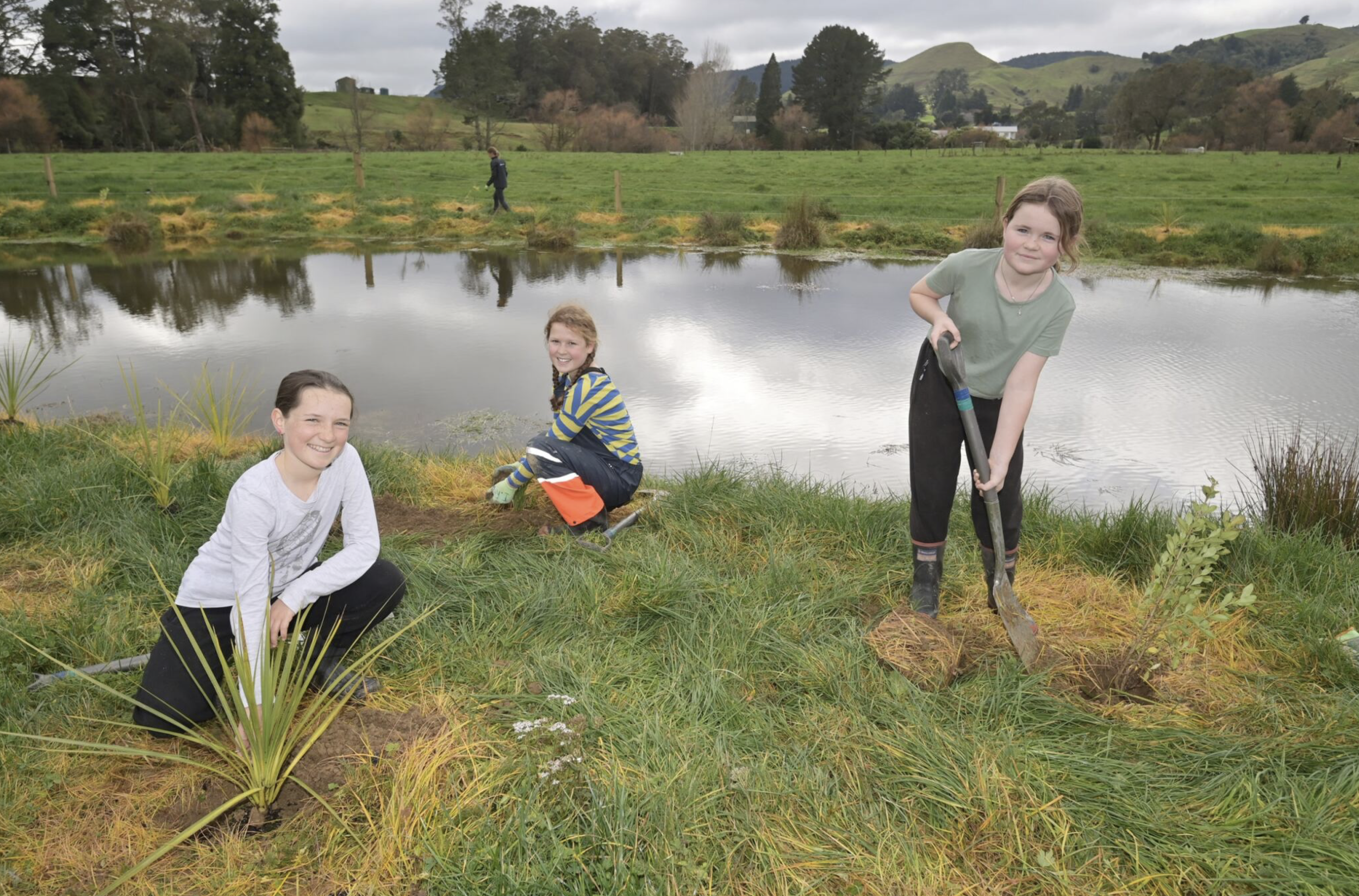 Motu Matawai Catchment Community weekend native planting and restoration with water monitoring with help from Leading from the Land Tairāwhiti engagement grant