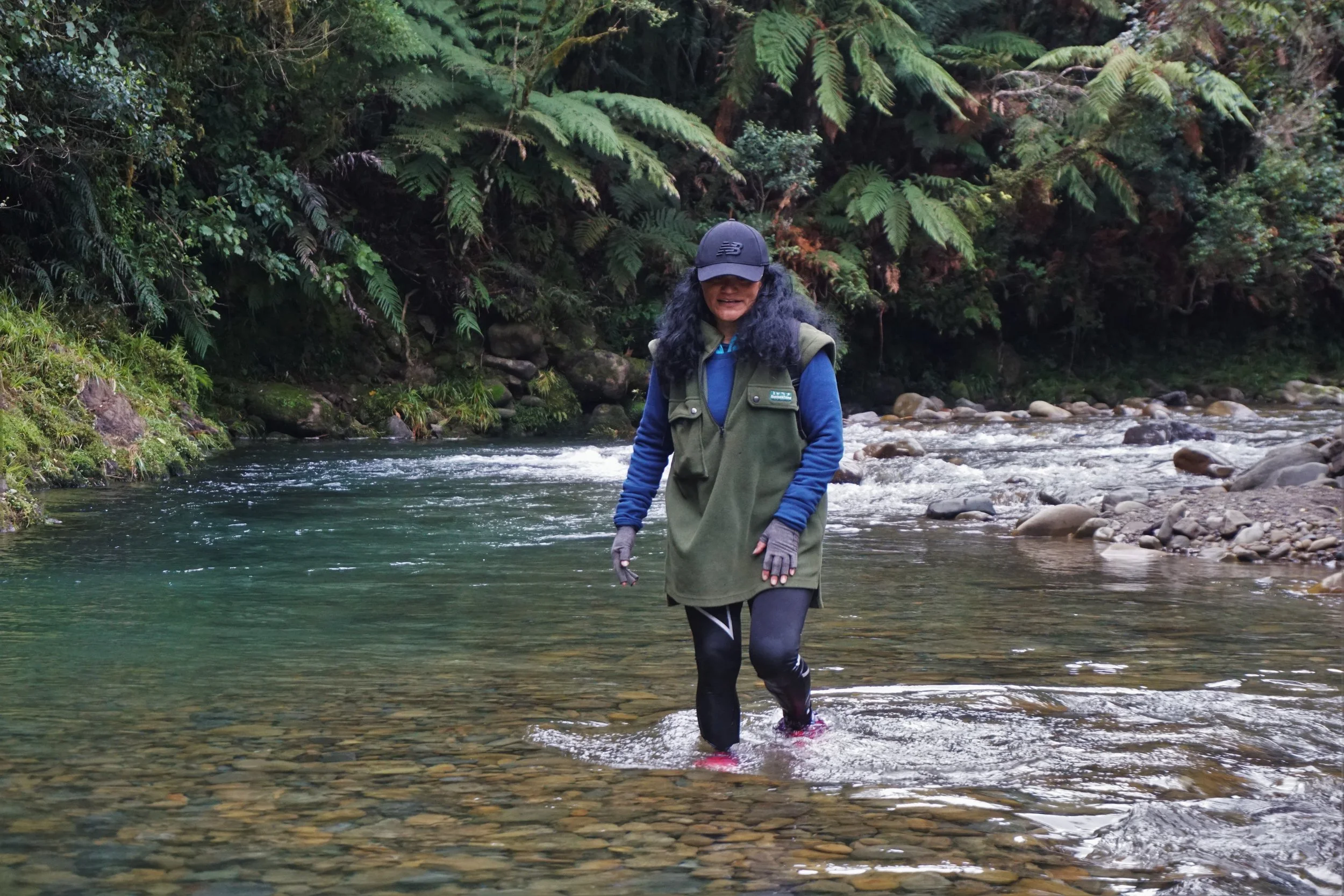 Monitoring for Whio Blue Duck on the Waioeka River, Eastern Whio Link restoration project, with help from Leading from the Land Tairāwhiti