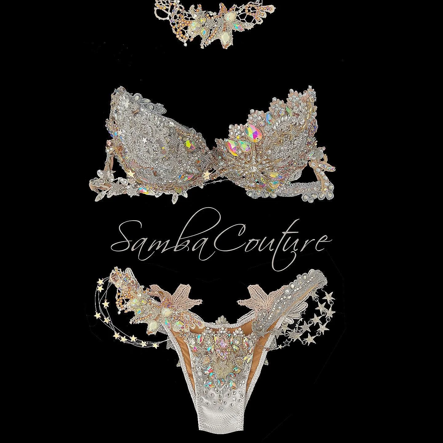 Gold and Silver Star themed bikini created for Shivani WBFF