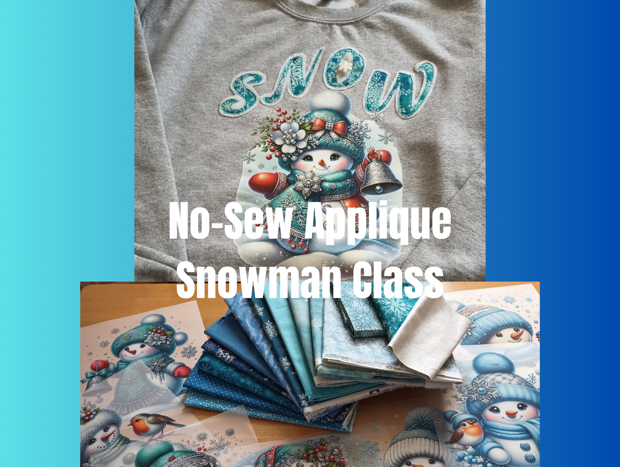 No Sew Applique Snowman