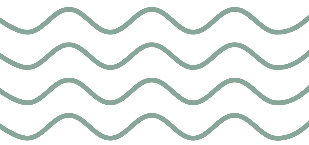 Pattern of wavy lines in light green