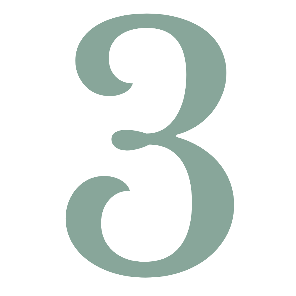 Large stylized number 3