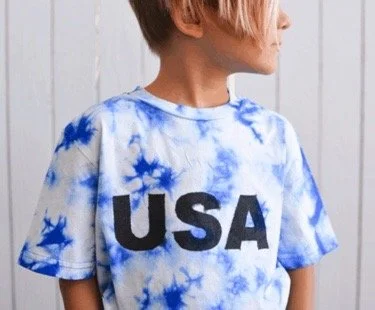 Tie Dye Tees with Stencil Designs