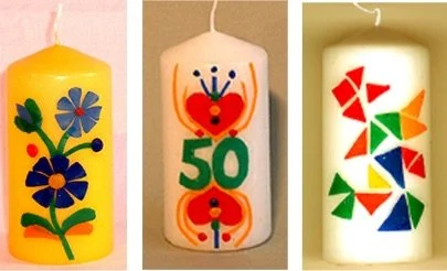Candle Decorating with Wax Sheets