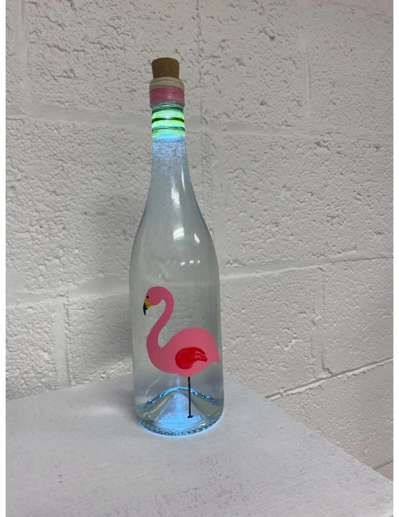 FLOCing bright wine bottle light!