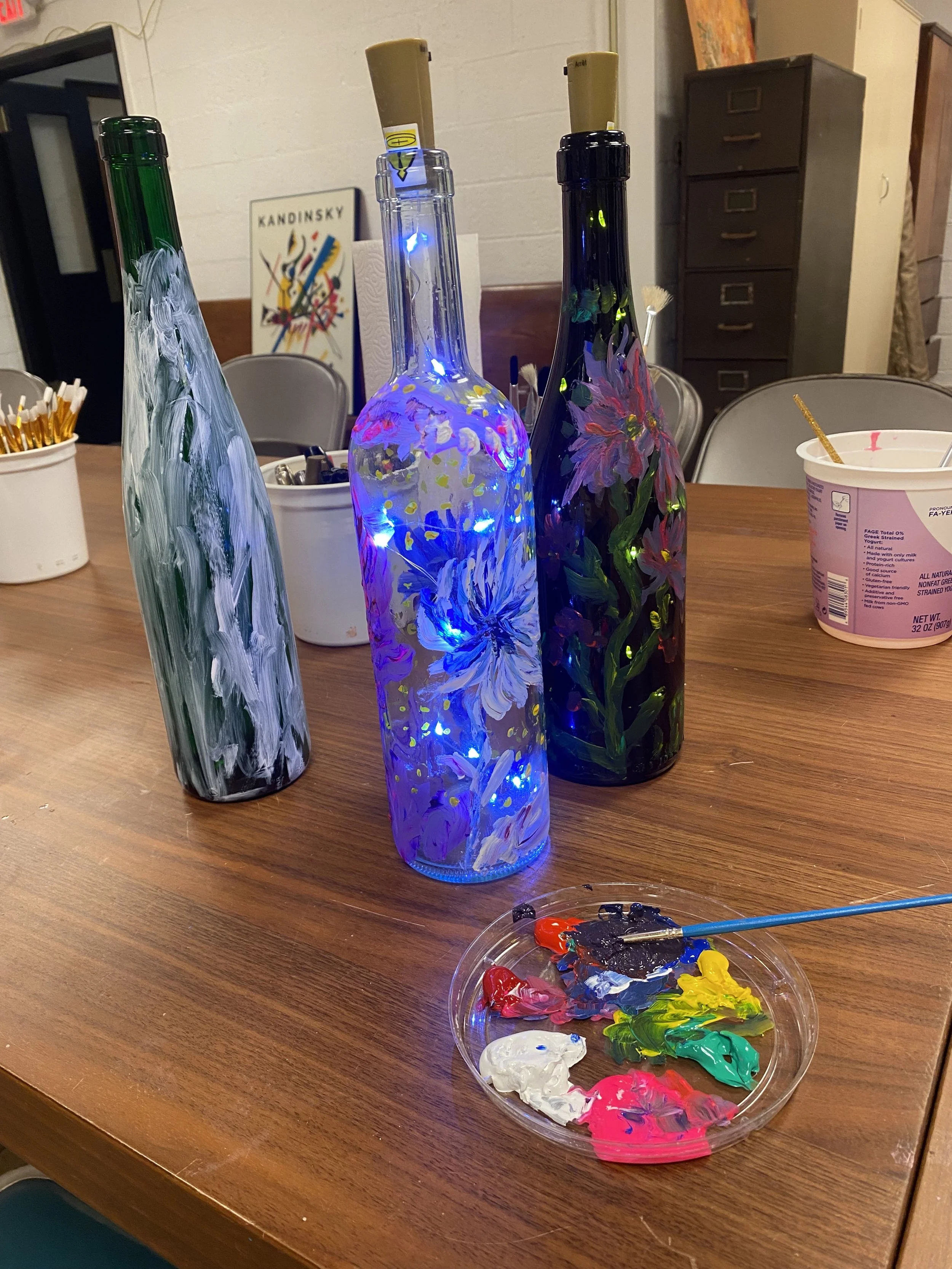 wine bottle painting
