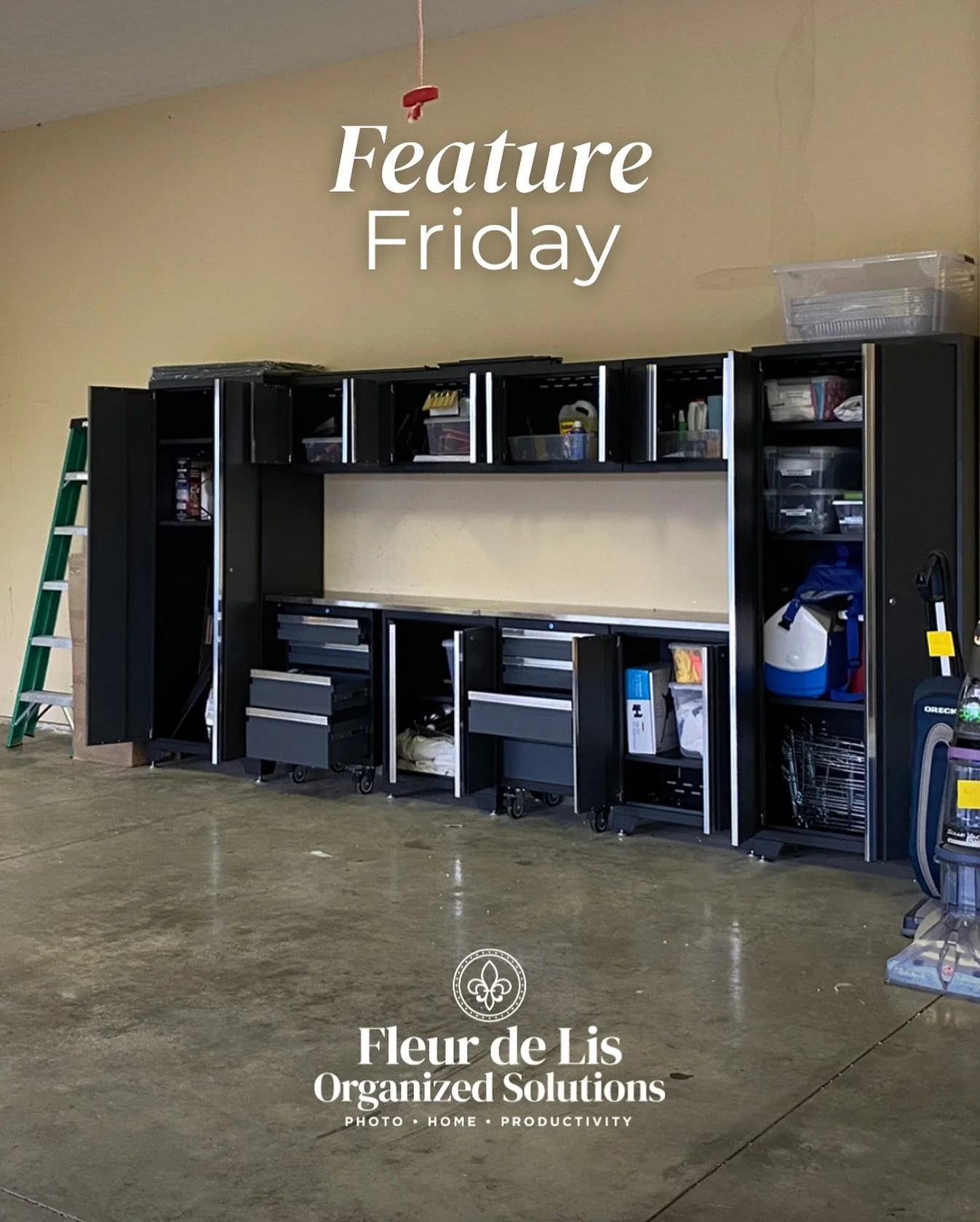 It&rsquo;s Feature Friday!
Get Your Garage Ready for Fall! 🍂

We love how this garage came together. Your garage can quickly become a catch-all, but fall festivities are the perfect motivation to get it organized! Here&rsquo;s how to get started:

C