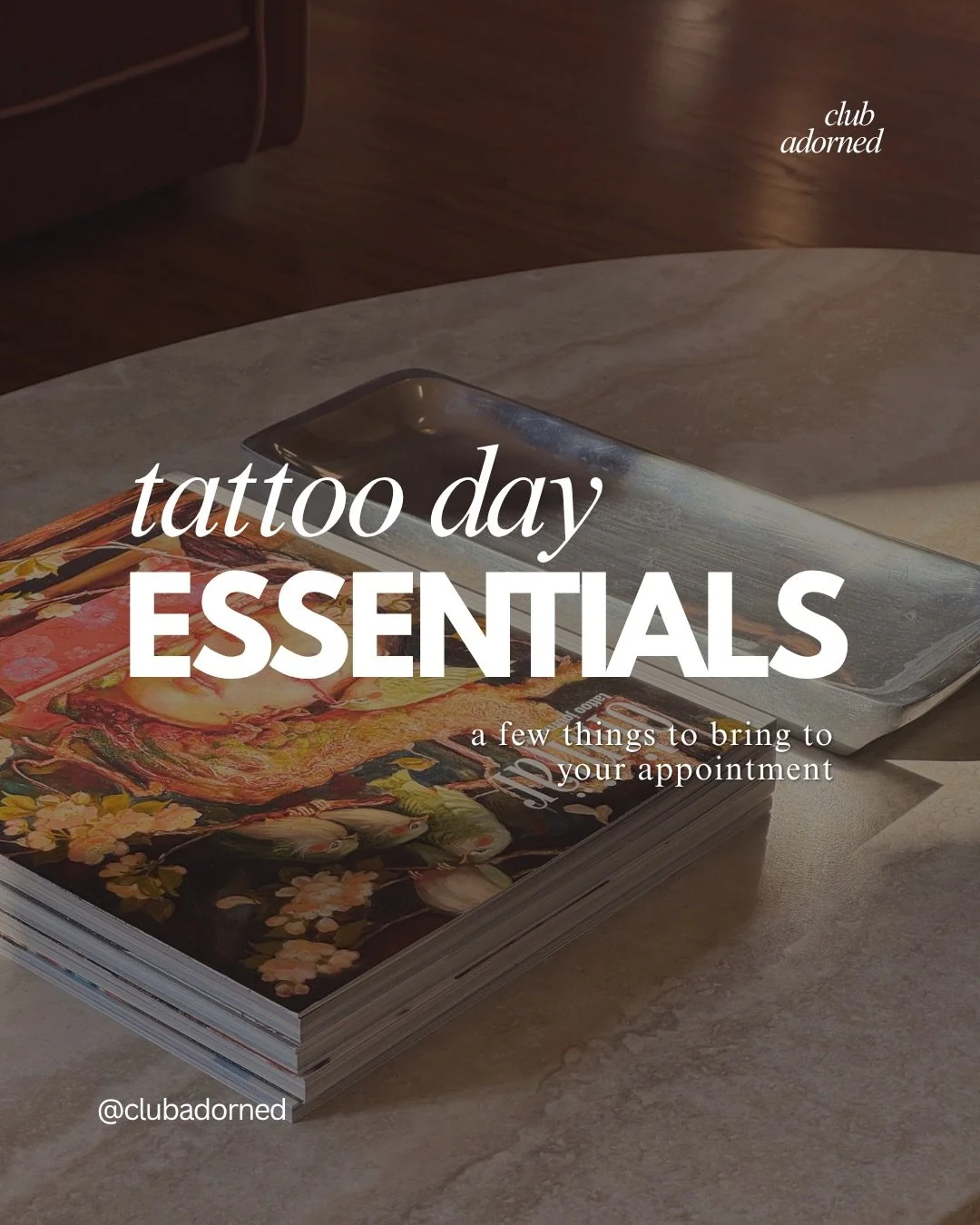 What should you bring to your tattoo appointment? 

A few simple things can make your session much more comfortable. Especially if you&rsquo;re coming in for a longer appointment. ⭐️

Save this post for your next tattoo day, or send it to someone who