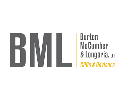 BML logo with text for Burton McGumber & Longoria, LLP, CPAs & Advisors.