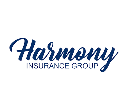 Harmony Insurance Group logo in blue text on a white background.