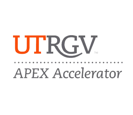 UTRGV Apex Accelerator logo on a black background