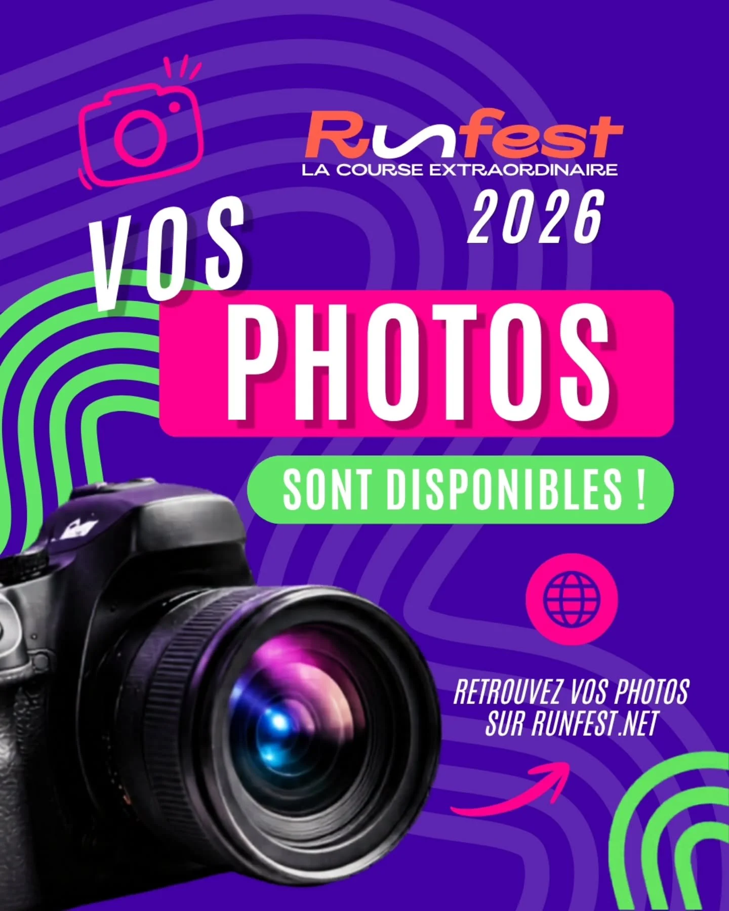 📸 Les photos de course RUNFEST 2026 sont en ligne !

Vous avez franchi la ligne d'arriv&eacute;e, battu votre record, couru entre amis ou simplement v&eacute;cu une journ&eacute;e extraordinaire ?

Retrouvez d&egrave;s maintenant vos photos de cours